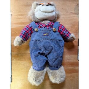 Vintage Tyco Real Talking Bubba Bear 1997 Plush Works 18" Fully Dressed